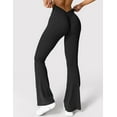 thumbnail image 5 of Scrunch Flare Leggings Daze V Back Butt Lifting Wide Leg High Waist 31.5" Gym Workout Yoga Pants, 5 of 6