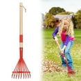 thumbnail image 5 of Detachable Childrens Garden Rake with 28 Inch Wood Handle Multi-Purpose Outdoor Yard Tool for Leaf Cleaning and Soil Preparation Lightweight Gardening Set for Young Gardeners with Safety Design, 5 of 7