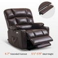 thumbnail image 6 of MCombo Lay Flat Power Lift Recliner for Bariatric Elderly, Infinite Position, Faux Leather(Dark Brown), 6 of 10
