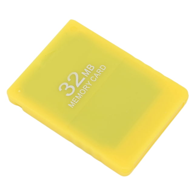 Memory Card, Portable Plug and Play External 32MB Memory Card FMCB 1.966 Game Data for Data Storage for Host Yellow,Green