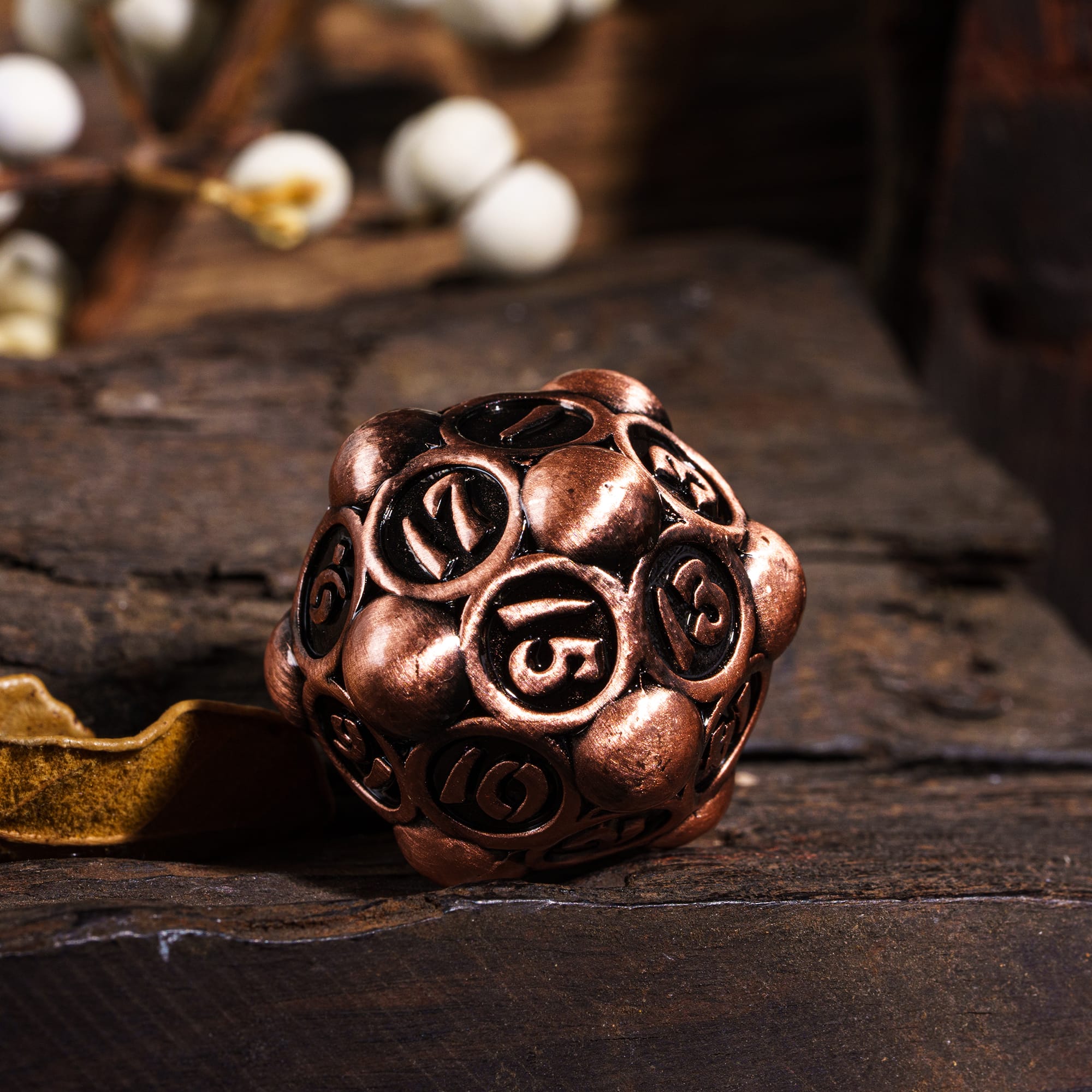 Cusdie 7-Die Metal DND Dice Set, Ball Tip Design Metal Polyhedral D&D Dice Set for DND Dungeons and Dragons TTRPG Role Playing Games