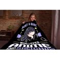 thumbnail image 5 of Microfiber Flannel Throw Blanket Just A Girl Who Loves Anime and Sketching Super Soft Cozy Lightweight Summer Quilt Perfect for Bed Sofa-50"x40" Small for Kids, 5 of 8