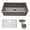 Galaxy Concrete, variant on 32" x 19" Quartz Kitchen Sink, Single Bowl Sink, Drop-in Sink, Undermount Sink, Granite Kitchen Sink, Galaxy Mocha Kitchen Sink, with Steel Grid, Basket Strainer and Flange Lexicon Platinum LP-1000
