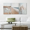 thumbnail image 3 of PixonSign Canvas White Beach Grass Cloudy Ocean Sea Wave Horizon Landscape Prints Nature Wilderness Photography Modern Decorative Rustic Calm/Relax - 16"x24"x3, 3 of 5