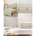 thumbnail image 6 of Sage Green Flowers Satin Pillowcase for Hair and Skin with Zipper, Soft Breathable Cooling Silk Pillow Cases, Rustic Pastoral Botanical Floral Leaf Throw Pillow Covers King Size 20"x40", 6 of 6