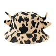 thumbnail image 1 of 1pc Cow Prints Bucket Hat Cotton Fisherman Summer Beach Sun Hat for Women, 1 of 3