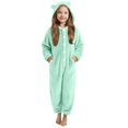 thumbnail image 1 of FAIWAD Girls Fleece Jumpsuits Kids Hooded Button Up Rompers Winter Warm Fuzzy Cute Jumpsuits, 1 of 6
