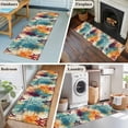 thumbnail image 5 of 2'x6' Rug Runners for Hallways Kitchen, Boho Orange Teal Red Non Slip Entryway Beside Floor Carpet Runner, Modern Abstract Splashing Art Washable Laundry Room Bedroom Throw Rugs Mat for Family Pet, 5 of 8
