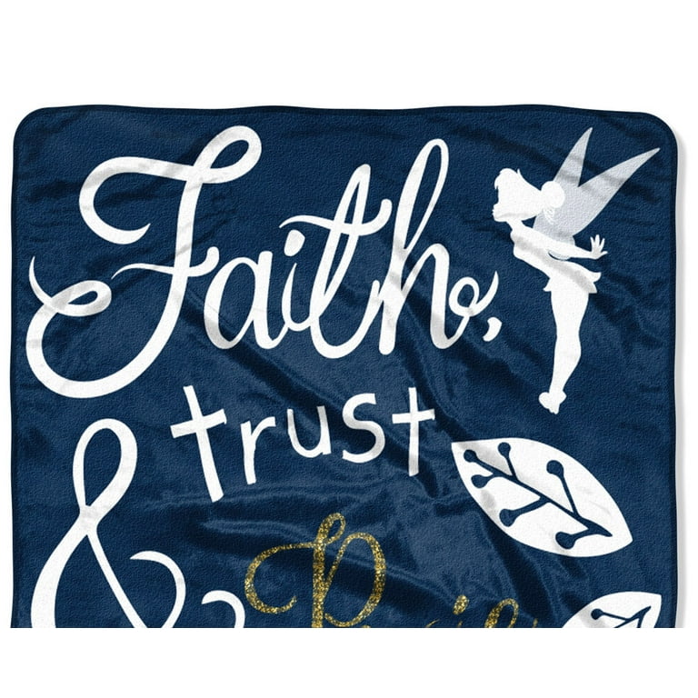 Disney Tinkerbell Faith Trust And Pixie Dust Fleece Super Plush