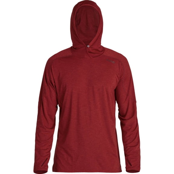 NRS Men's Silkweight Hoodie Color: Vino, Size: XXL