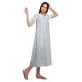 thumbnail image 3 of Moomaya Printed Short Sleeve Nightdress For Women Cotton Sleepwear Gown, 3 of 5