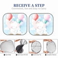 thumbnail image 6 of Disketp 2 Piece Cute Elephant Bunny Flying With Balloon Pattern Windshield Sunshades,Folding Windshield Sun Shade For Car Suv Trucks Sedan,Blocks Uv Rays Sun Visor Protector-Medium, 6 of 7