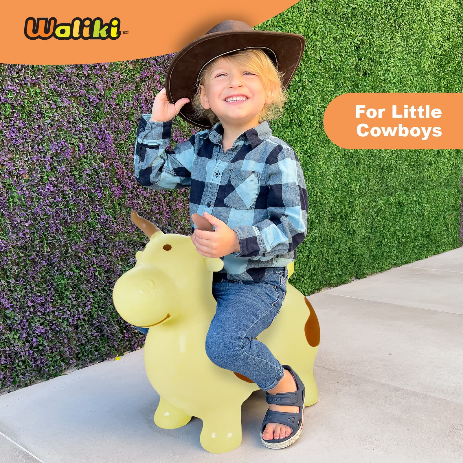 WALIKI Bouncy Horse Hopper Benny The Jumping Bull Inflatable Hopping Pony for Toddlers Walmart