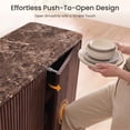 thumbnail image 5 of Hvoonc Set of 2 Fluted Sideboard Buffet Cabinet with Storage and 34"W Faux Marble Top, 2 Push-to-Open Doors, Modern Accent Cabinet for Dining Room Entryway, Walnut Brown, 5 of 9