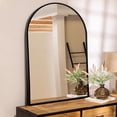 thumbnail image 2 of ZXNYH Over The Door Mirror Full Length Mirror Hanging Over Door or Leaning Against Wall or Mounted On Wall, Door Mirror Full Length Mirror Over The Door, 43"x18", White, No Stand, 2 of 6