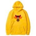 thumbnail image 4 of VBARHMQRT Halloween Crewneck Sweatshirt Men Hoodie Thanksgiving Letter Print Pocket Drawstring Print Hoodie, 4 of 4