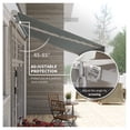 thumbnail image 4 of 12x10 ft Retractable Awning - Patio Sun Shade Shelter, Manual Crank, UV & Water Resistant, Aluminum Frame - Deck, Balcony, Yard - Green & White, 4 of 9