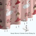 thumbnail image 6 of Pink Ballerina Swan Pattern Shower Curtain 36"x72" ,Bathroom Decorative Shower Curtains Set with 12 Hooks,Modern Waterproof Washable Shower Curtain, 6 of 6