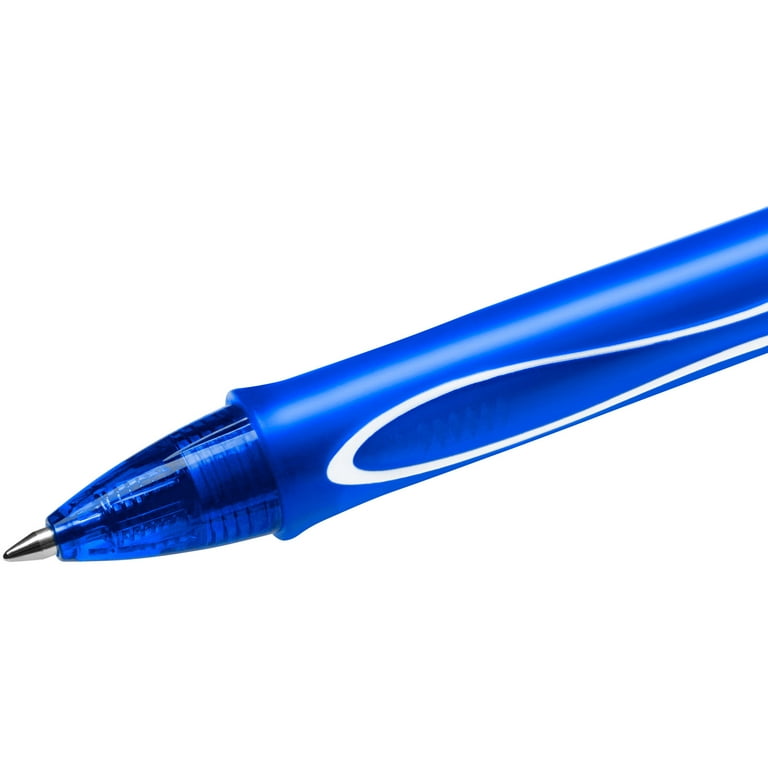 BIC Gel-ocity Retractable Quick Dry Gel Pens, Medium Point (0.7mm), Blue,  12-Count 