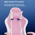 thumbnail image 4 of BestOffice Gaming Chair Office Chair with Footrest Lumbar Support Headrest Armrest Adjustable PC Gamer Chair (Pink), 4 of 7