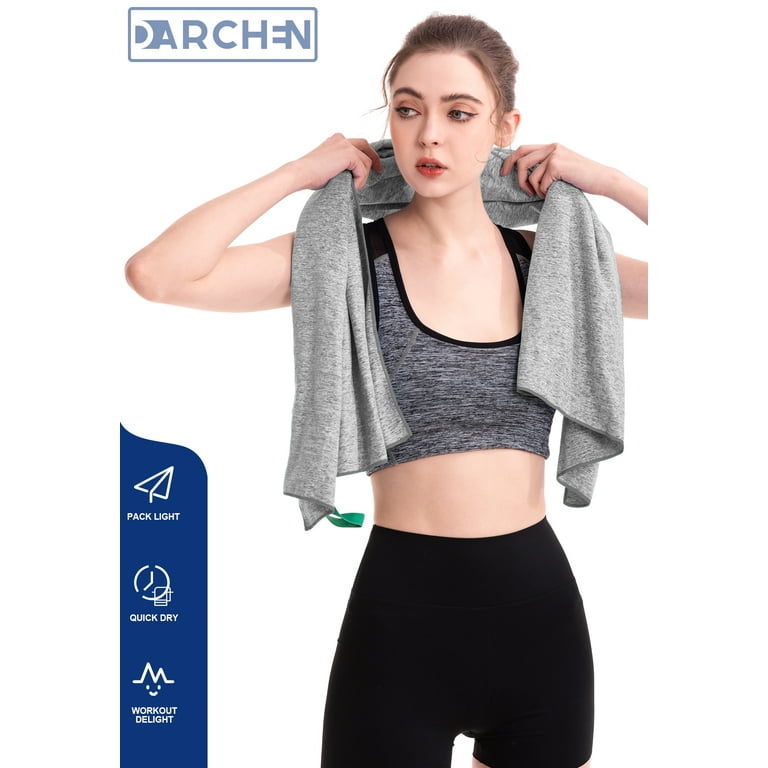 DARCHEN [5 Pack] Gym Towels Accessories for Men, Quick Dry Sweat Towel for  Workout Tennis Sports Exercise, Microfiber Silver Ion Towels Compact 
