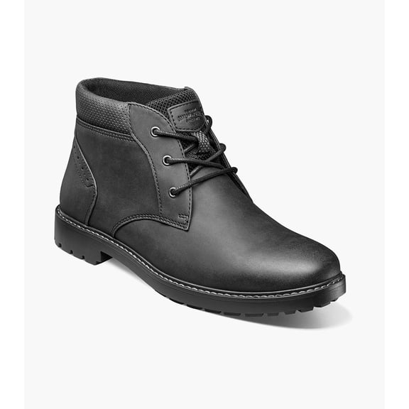 Nunn Bush Delton Men's Plain Toe Chukka Boot, Black, 11.5