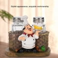 thumbnail image 3 of Broco Salt and Pepper Holder, Cute Chef Statue Salt Pepper Bottle Holder Ornaments Home Decor Kitchen Resin Crafts A, 3 of 8