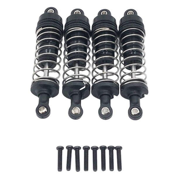Amortiguador Vogacara Aleación de Aluminio RCGOFFLOW 4 Uds para 1/14 Rc Wltoys 144001 Negro