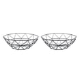 thumbnail image 1 of Advancent Frutero Malla de hierro Cesta de fruta tejida Cocina Encimera Vegetal Decorativo Negro 2Conjunto, 1 of 6