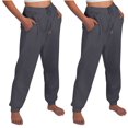 thumbnail image 2 of cfhntfmh Womens Sweatpants 2 Pack Fleece Lined Joggers Gym Workout Pants for Women Womens Fleece Sweatpants（Dark Gray,X-Large), 2 of 7