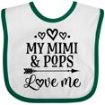 thumbnail image 3 of Inktastic Mimi and Pops Love Me Girls Baby Bib, 3 of 4