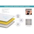 thumbnail image 2 of Westex IB0328 15 x 54 in. Laundry Solutions by Travel Stamps Deluxe Triple Layer Extra-Thick Ironing Board Cover & Pad, Grey, 2 of 4