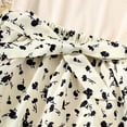 thumbnail image 5 of GEYEHUG Girl Summer Dress Set Round Neck Short Sleeve Ribbed Print Belt 2 Piece Dress, 5 of 7