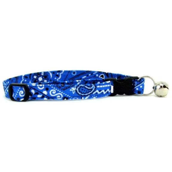 Bright Blue Bandana Cat Collar