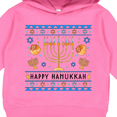 thumbnail image 3 of Inktastic Happy Hanukkah Sweater Style Design with Menorah and Dreidel Toddler Hoodie, 3 of 4