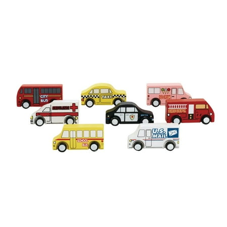 UPC: 0191487108560 | Excellerations Wooden Play Trucks – Set of 8