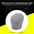 thumbnail image 4 of HARR Universal Silicone Car Shift Knob Cover, 6-Speed Gear Head Cap Protector, Odorless & Non-Toxic Vehicle Interior Accessory, Black, 4 of 8