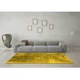 thumbnail image 3 of Ahgly Company Machine Washable Indoor Rectangle Oriental Yellow Industrial Area Rugs, 2' x 5', 3 of 4