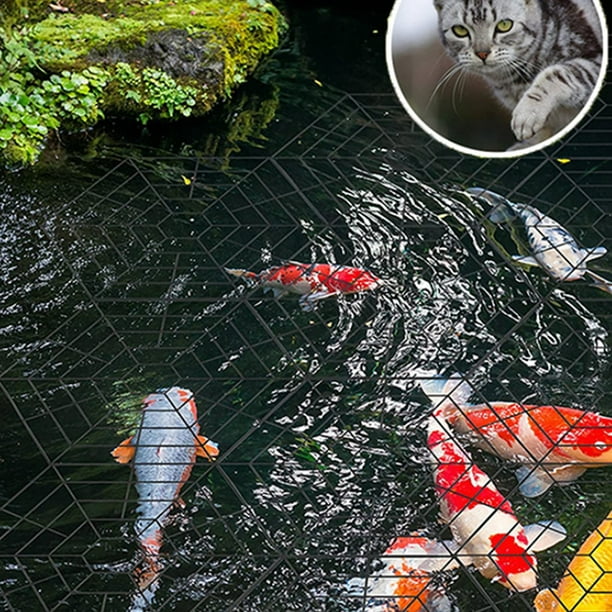 Fish Pond Netting,Diamond Shaped Spliceable Fish Floating Pond Protector  Diamond Shaped Fish Net Quality You Can Trust 