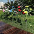 thumbnail image 4 of 5 Head LED Solar Rose Orchid Flower Light Outdoor Garden Waterproof Simulation Lawn Lamp Wedding Party Christmas Decor Landscape Light, 4 of 5