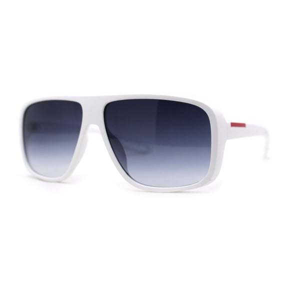 Mens Oversize European Design Racer Plastic Fashion Sunglasses White Smoke