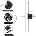 thumbnail image 3 of LED Wireless Wall Sconce with Remote Control (Set of Two), USB Rechargeable Battery Powered Indoor Wall Lamps, Dimmable, 360° Rotate,Timing, 28.3 inch Black Wall Lights for Hallway/Living Room/Bedroom, 3 of 9