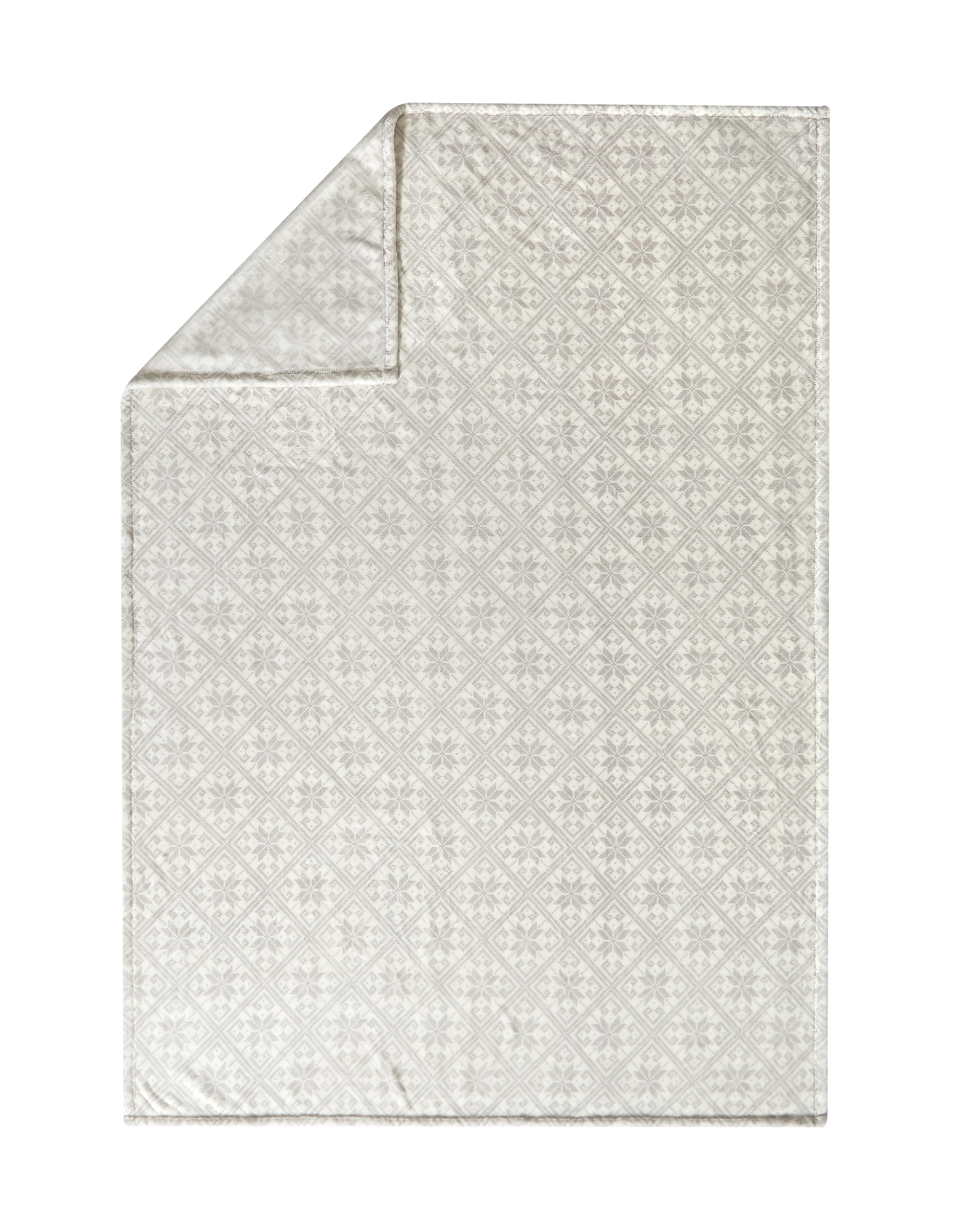 Dearfoams Oversized Winter Geo Print Super Soft Plush Throw, 50 x 70, Polyester