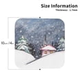 thumbnail image 3 of Balery 4 Pcs Watercolor Winter Landscape For Christmasleather Coasters Set, Drink Table Cup Coasters For Living Room Kitchen Coffee Decor, 3 of 9