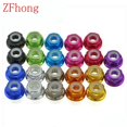 thumbnail image 4 of 2 piezas-10 piezas M2 M2.5 M3 M4 M5 M6 M8 Tuerca de seguridad de nailon con brida de aluminio anodizado de colores, 4 of 5
