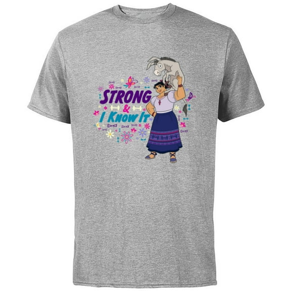 Disney Encanto Luisa Strong I know It - Short Sleeve Cotton T-Shirt for Adults - Customized-Athletic Heather