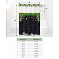 thumbnail image 6 of No Hook Shower Curtain with Snap in Liner, Christmas Snowflake Balls Pine Needle Black Hotel Shower Curtains for Bathroom, Washable Shower Curtain Liner Set with Mesh Top Window, 48"x72", 6 of 6