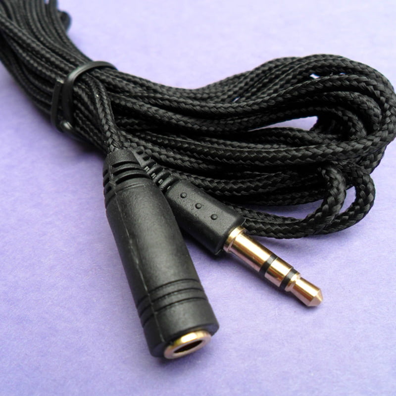GOLD 5m 16ft Stereo Speaker Extension Cable Lead 3.5m Aux Male to Aux Female 