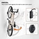 thumbnail image 2 of Swivel Bike Wall Mount,Bike Hanger for Garage,Wall Mount Bike Rack,Vertical Bike Rack Holds Up to 66 lbs,Space Saving Sturdy Wall Bike Rack, 2 of 5
