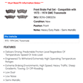thumbnail image 2 of Front Brake Pad Set - Compatible with 1973 - 1974 GMC Transmode, 2 of 2
